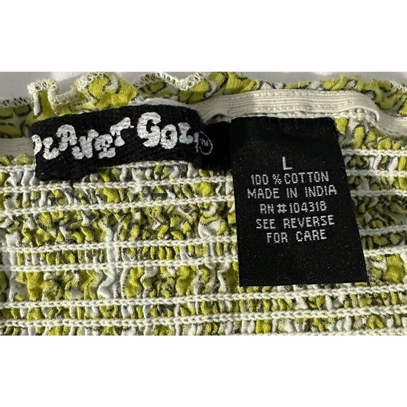 Planet Gold Womens Sz L Multicolored Peasant Skirt Pull on Elastic Waist Maxi - Picture 5 of 7